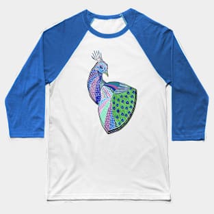 Metallic Peacock Baseball T-Shirt